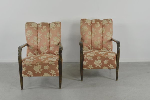 Swedish Modern Sculptural Armchairs, 1950s, Set of 2-KMC-820744