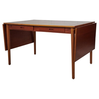 Swedish Modern Teak and Beech Dining Table or Desk attributed to Nils Jonsson for Hugo Troeds, 1960s-MJF-1732569