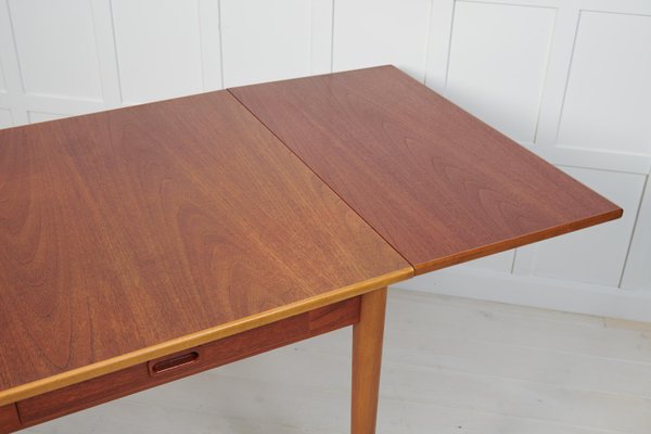 Swedish Modern Teak and Beech Dining Table or Desk attributed to Nils Jonsson for Hugo Troeds, 1960s-MJF-1732569