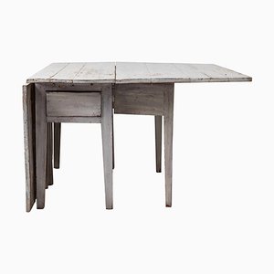 Swedish Neoclassical Light Grey Dining Table-MJF-931203