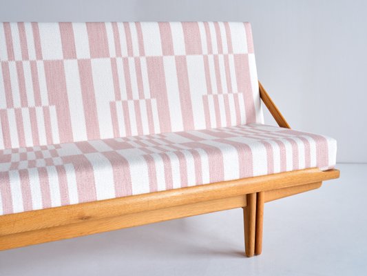 Swedish Oak and Pierre Frey Fabric Sofa / Daybed by Poul M. Volther for Gemla Möbler Sweden, 1955-FMT-1078760