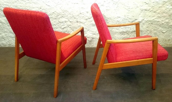 Swedish Oak Armchairs, 1950s, Set of 2-FO-589280