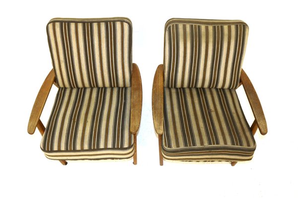 Swedish Oak Armchairs, 1950s, Set of 2-GEK-805716