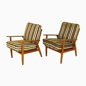 Swedish Oak Armchairs, 1950s, Set of 2-GEK-805716