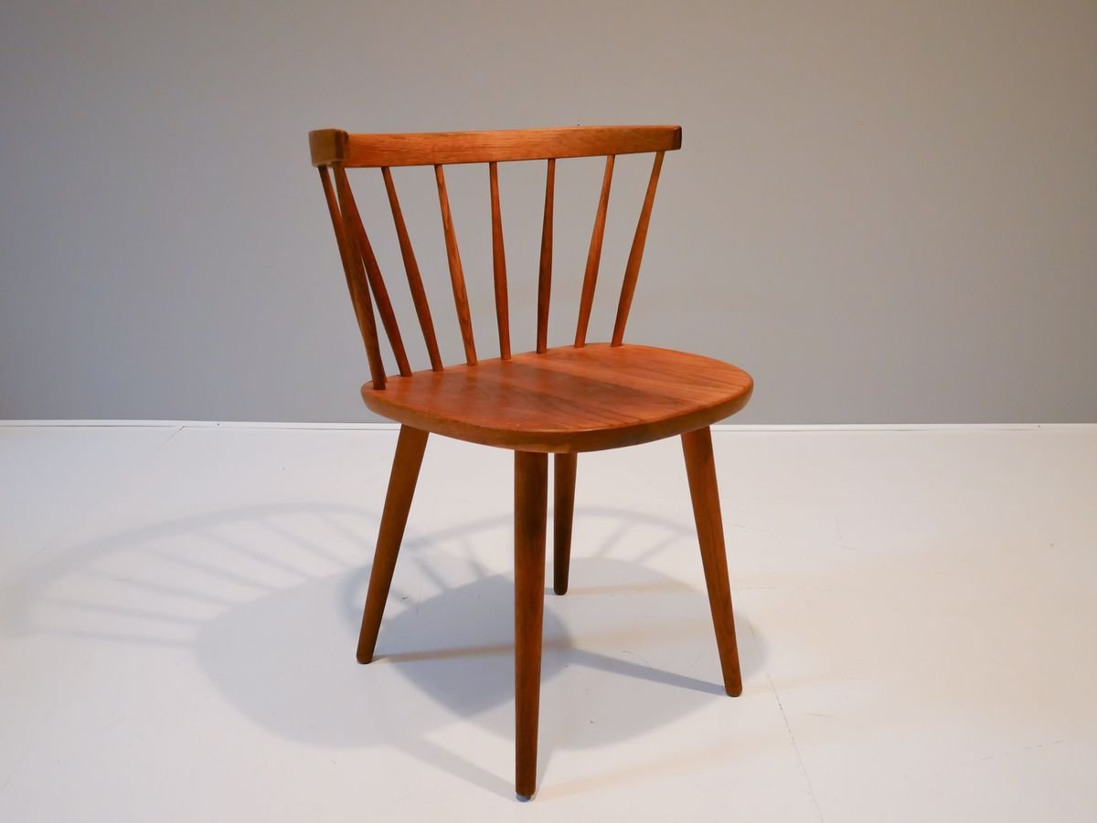 Swedish Oak Bobino Side Chair by Yngve Ekström for Stolab, 1950s