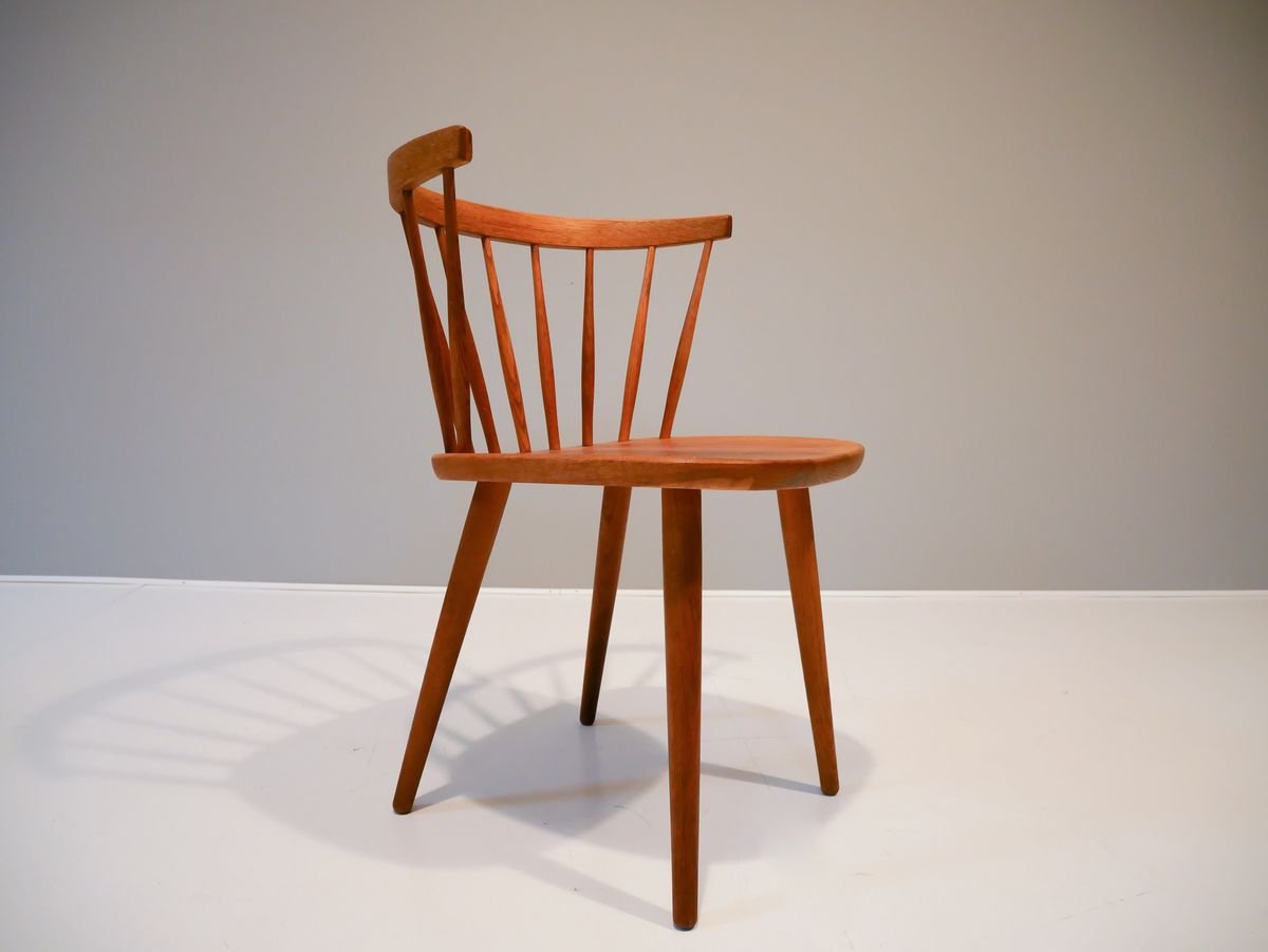 Swedish Oak Bobino Side Chair by Yngve Ekström for Stolab, 1950s