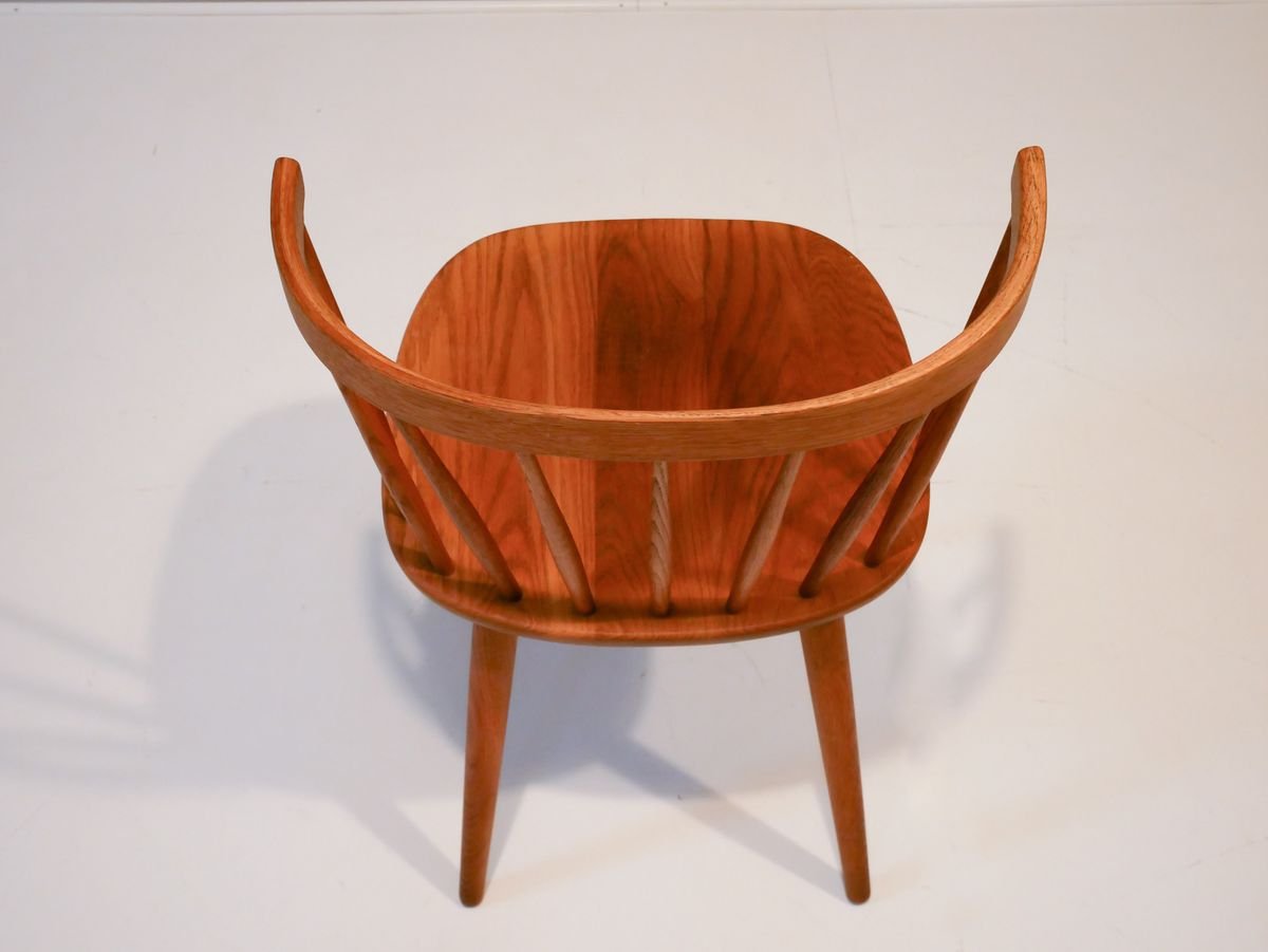 Swedish Oak Bobino Side Chair by Yngve Ekström for Stolab, 1950s