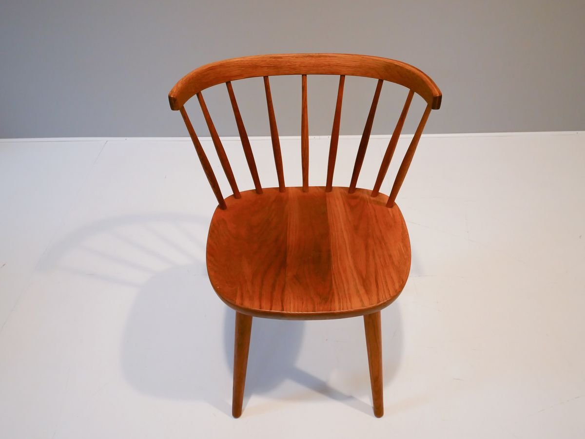 Swedish Oak Bobino Side Chair by Yngve Ekström for Stolab, 1950s