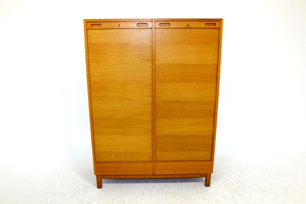 Swedish Oak Notary Cabinet, 1960s-GEK-853319