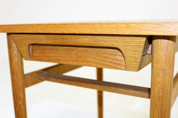 Swedish Oak Side Table or Nightstand, 1960s-GEK-875819