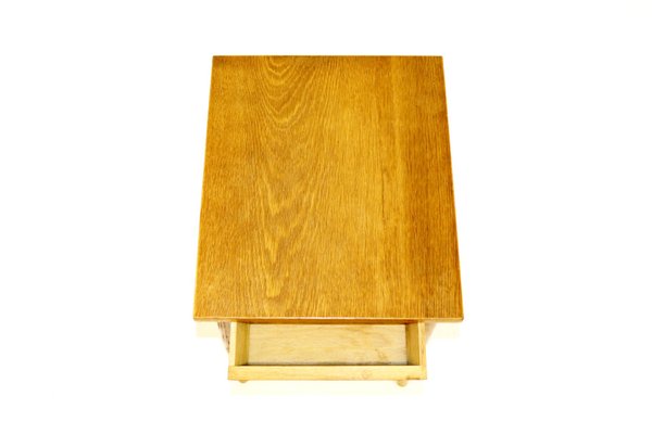 Swedish Oak Side Table or Nightstand, 1960s-GEK-875819