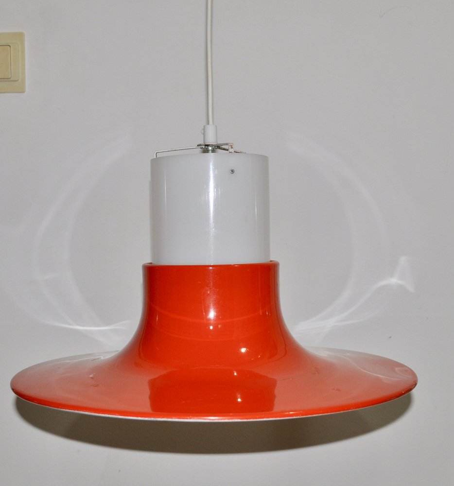 Swedish Orange and White Lamp from Aneta Vaxjo