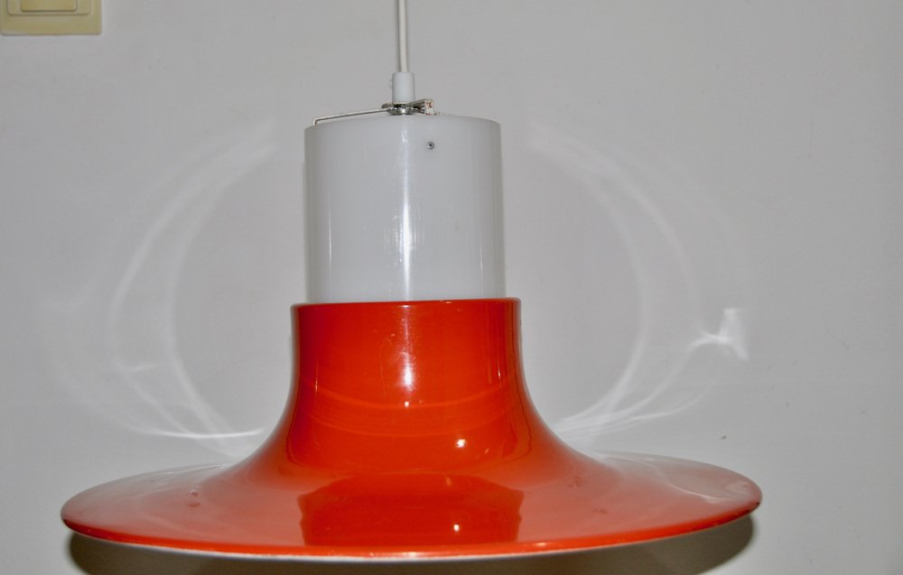 Swedish Orange and White Lamp from Aneta Vaxjo