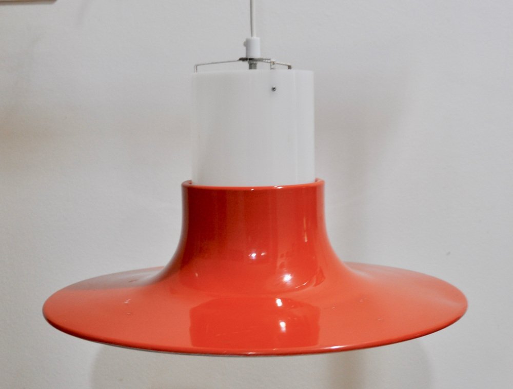 Swedish Orange and White Lamp from Aneta Vaxjo