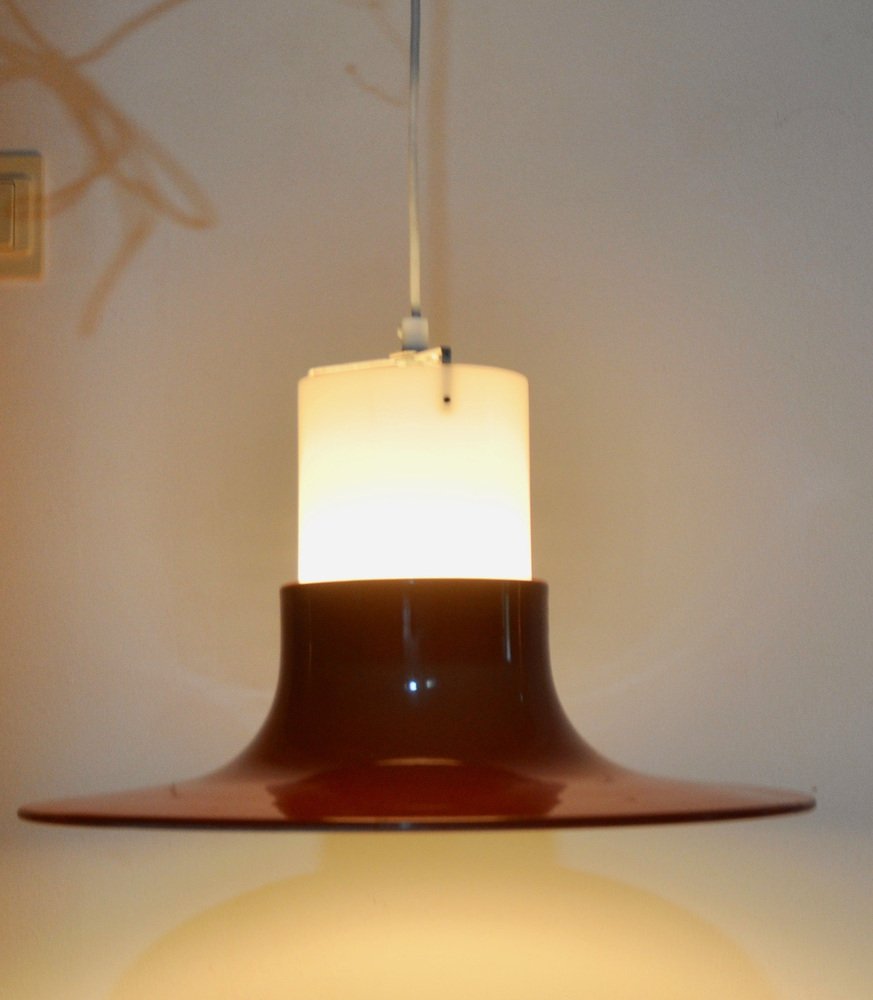 Swedish Orange and White Lamp from Aneta Vaxjo