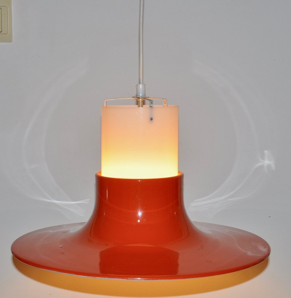 Swedish Orange and White Lamp from Aneta Vaxjo