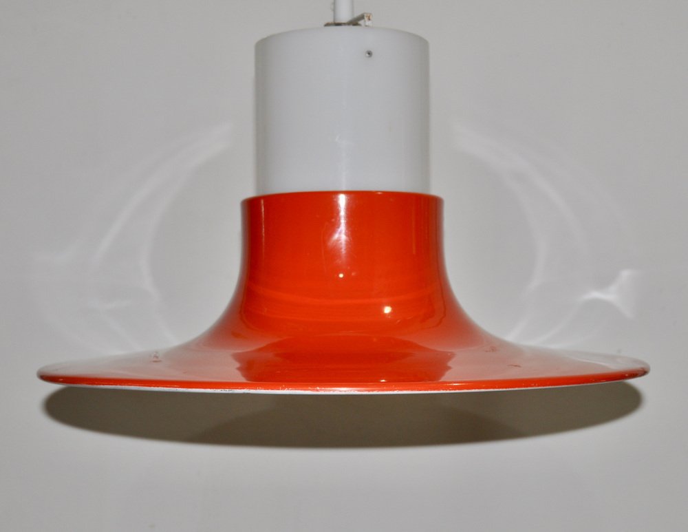 Swedish Orange and White Lamp from Aneta Vaxjo