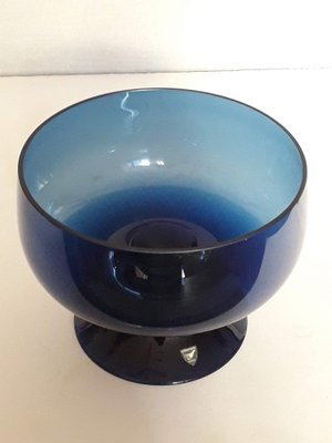 Swedish Orrefors Glass Bowl in Cobalt Blue, 1970s-XUQ-1451307