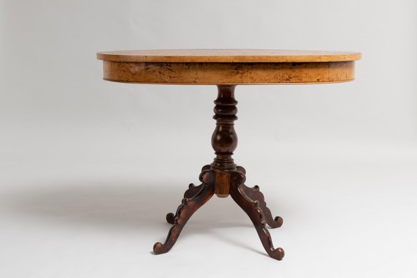 Swedish Oval Rococo Revival Birch Root Centre Table-MJF-1030342