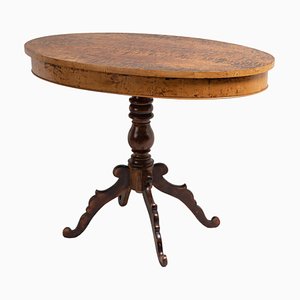 Swedish Oval Rococo Revival Birch Root Centre Table-MJF-1030342