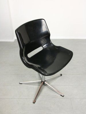 Swedish Overman Office Swivel Chair in Black by Svante Schöblom, 1970s-HGJ-1318651