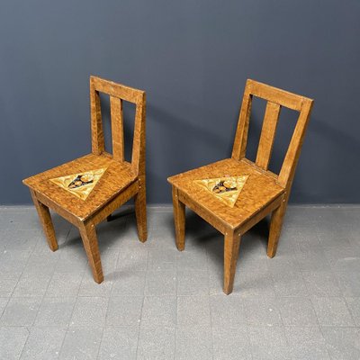 Swedish Painted Side Chairs, 1930s, Set of 2-NPL-770029