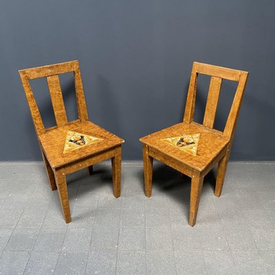 Swedish Painted Side Chairs, 1930s, Set of 2-NPL-770029