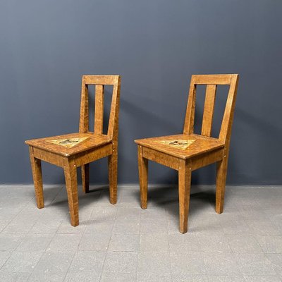 Swedish Painted Side Chairs, 1930s, Set of 2-NPL-770029