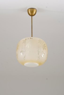 Swedish Pendant in Brass and Glass, 1940s-FM-2035117