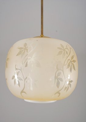 Swedish Pendant in Brass and Glass, 1940s-FM-2035117