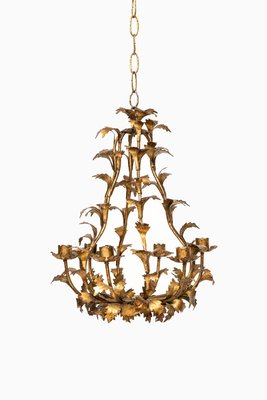 Swedish Pewter Chandelier, 1950s-SC-743758