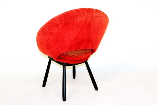 Swedish Pilou Lounge Chair, 1950s-GEK-750962