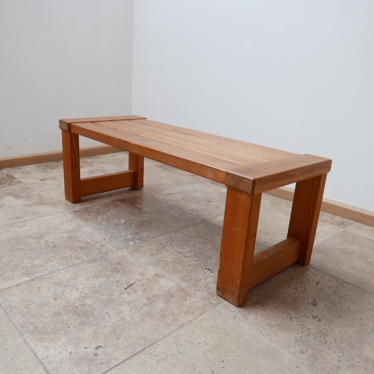 Swedish Pine Bench from Glasmäster, 1960s