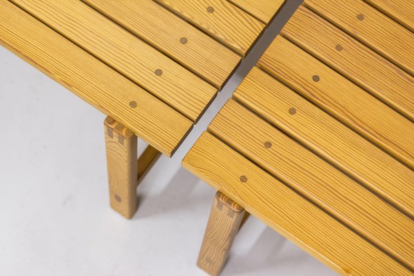 Swedish Pine Benches, 1960s, Set of 2-KO-635127