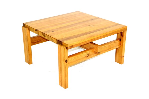 Swedish Pine Coffee Table, 1970s-GEK-1118632