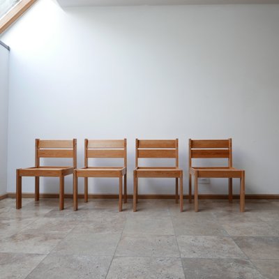 Swedish Pine Dining Chairs, 1970s, Set of 4-JRP-870408