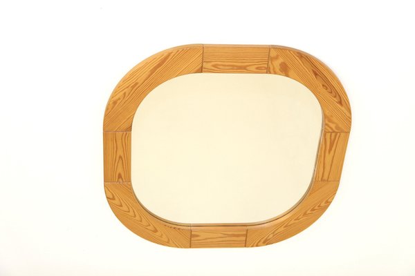 Swedish Pine Mirror, 1970s-GEK-1328878