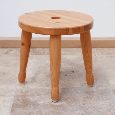 Swedish Pine Stool or Side Table, 1960s-JRP-838632