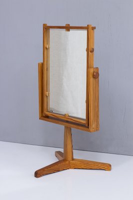 Swedish Pine Table Mirror, 1960s-TM-1744110