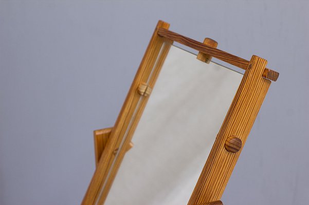 Swedish Pine Table Mirror, 1960s-TM-1744110