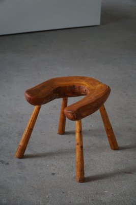 Swedish Pine Wabi Sabi Stool in Pine, 1950s-MXF-1446921