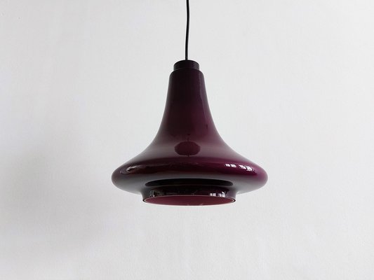 Swedish Purple Glass Pendant Lamp by Hans Agne Jakobsson for Svera, 1960s-NV-1320483