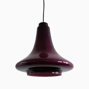 Swedish Purple Glass Pendant Lamp by Hans Agne Jakobsson for Svera, 1960s-NV-1320483