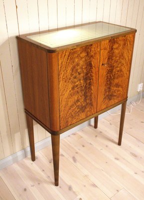 Swedish Pyramid Mahogany Bar Cabinet by Förenade Möbler Linköping, 1940s-UDU-1807133