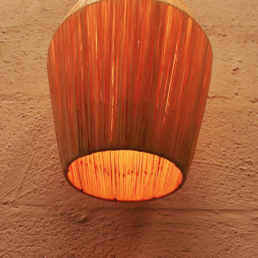 Swedish Raffia Ceiling Lamp, 1960s