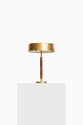 Swedish Rosewood & Brass Table Lamp from Boréns, 1960s-SC-587074