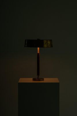 Swedish Rosewood & Brass Table Lamp from Boréns, 1960s-SC-587074