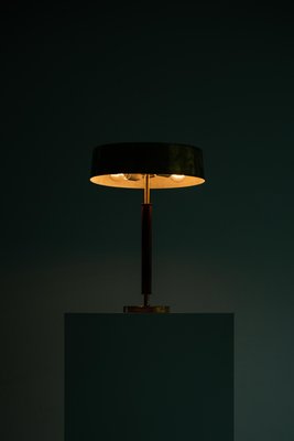 Swedish Rosewood & Brass Table Lamp from Boréns, 1960s-SC-587074