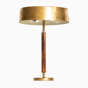 Swedish Rosewood & Brass Table Lamp from Boréns, 1960s-SC-587074