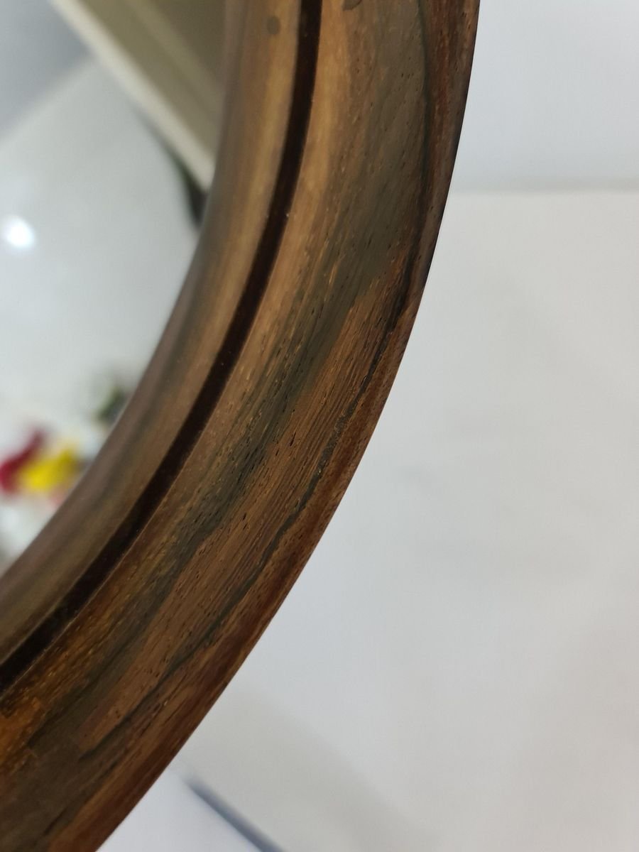 Swedish Rosewood Table Mirror by Uno & Östen Kristiansson for Luxus, Circa 1960